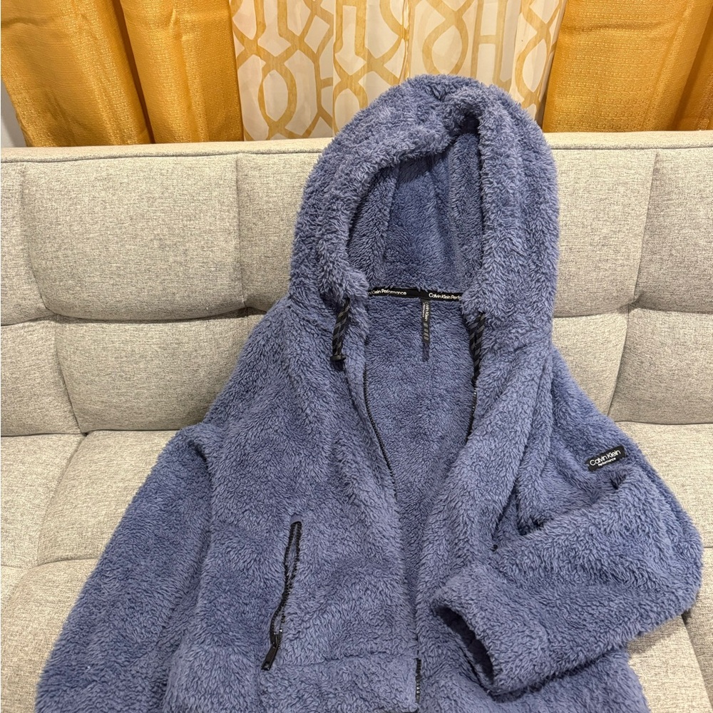 Cozy Blue Calvin Klein Hooded Jacket